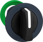 Flush mounted selector switch head, Harmony XB5, plastic, black, 30mm, 3 positions, spring return ri ZB5FD8 | 3606481339300