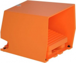 Single foot switch, Harmony XPE, metal, orange, with cover, 1 step, 1 contact 1NC+NO, IP66 XPER310 | 3389110470871