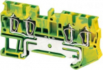 Terminal block, Linergy TR, spring type, protective earth, 4 points, 2.5mm&sup2;, green-yellow, set of 5 NSYTRR24PE | 3606480532610