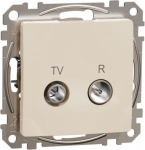 TV/R connector 4db, Beige, Sedna SDD112471R | 3606481466495