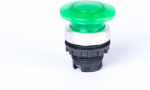 Mushroom button head, 40 mm, momentary, illumination possibility, green 105641 | 8592765056429