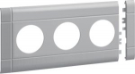 Frontplate 3-gang socket outlet for BRH 100 stackable halogen light grey GB100307035 | 4012740853446
