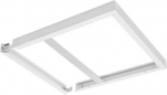 Reinforced surface mount frames for panel luminaires. Product features: Extruded aluminum frame. Product benefits: Ready-to-mount thanks pre-assembled magnetic corners. Crossbar for advanced stability. 4058075472938 | 4058075472938