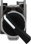 Black complete selector switch &Oslash;22 2-position stay put 1NO. range of product: Harmony XB4 - device short name: XB4 - fixing collar material: zamak - mounting diameter: 22 mm - shape of signaling unit head: round - contacts operation: slow-break - con ...