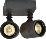 NEW MYRA WALL SPOT, anthracite , 2x GU10, max. 2x 50W, IP55 233095 | 4024163157469