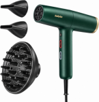 BABYLISS | Hair dryer | D6555DE | 1700 W | Number of temperature settings 3 | Ionic function | Diffuser nozzle | Green D6555DE | 3030050191912
