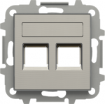 Color: Stainless Steel   Cover plate for data outlets code: 2017.2, 2017.3, 2018, 2018.5, 2018.6 & 2018.8   Included:   - Mounting grid without claws   - Shutters   - Labeling area 2CLA851820A1401 | 8427238135960