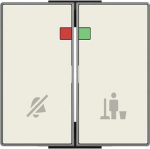 Color: Soft White   Rocker for Bell push-button with DND/MUR indicator code: 8180.4 2CLA854440A1101 | 8427238224022