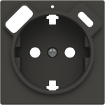 Color: Soft Black   Cover plate for Schuko w/ USB socket outlet code: 8188.4 2CLA858840A1701 | 8427238272733