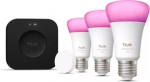 Hue Starter set, LED bulbs E27 8.1W A60 1100lm White and Color Ambiance 3pcs. + Smart button + Hue Bridge Pro 929003853504 | 8720169374522
