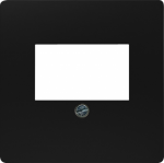 Cover plate for TAE/Audio socket, Soft black, 55x55mm, DELTA i-system 5TG2563-2SB | 4001869583761