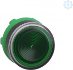 Green flush illuminated pushbutton head &Oslash;22 spring return for integral LED. range of product: Harmony XB5 - device short name: ZB5 - product compatibility: integral LED - mounting diameter: 22 mm - operator additional information: with grooved lens - ...