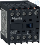 TeSys K contactor, 3p(3 NO), AC-3, <= 440 V 9A, 24 V DC coil. range: TeSys - product or component type: contactor - device short name: LP1K - contactor application: motor control, resistive load - utilisation category: AC-1, AC-3, AC-4 - poles descri ...