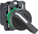 Selector switch, Harmony XB5, plastic, black, 22mm, long handle, 2 positionsn stay put, 1NO XB5AJ21 | 3389110903515