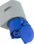 Wall mounted socket 3x32A (2P+PE) 6h IP44 TT, blue 123-6TT | 9003399581687
