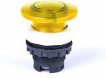 Mushroom button head, 40 mm, momentary, illumination possibility, yellow 105643 | 8592765056443