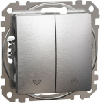 Roller Blind Push-Button 10A, professional, brushed aluminium Sedna Elements SDD170114 | 3606481480606