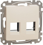 Cover plate RDM CAT5E, CAT6 UTP, beige Sedna Design SDD112442C | 3606481479044