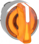 Harmony XB4, Illuminated selector switch head, metal, orange, &Oslash;22, integral LED, 3 positions ZB4BK1553 | 3389110891003
