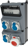 AMAXX Socket block with RCD type A, 1xCEE 16A 5P 400V, 3xSCHUKO 16A 230V, IP67 930027 | 4015394224013