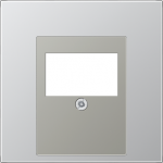 Metal cover plate for Audio/USB socket, aluminium, LS AL2969T | 4011377189355