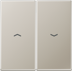 Metal 2-gang rocker, with arrow symbols, stainless steel, LS ES2995P | 4011377747302