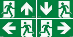 SL24A 20m Set of 4 Adhesive Pictograms (Left, Right, Down, Up) for SafeLite Exit Sign SL24A | 3660191603908