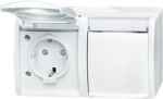 2gang For horizontal installation. With screwless terminals. Prewired with hinged lids, 2 P + E, 2CKA002084A0723 | 4011395115015