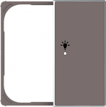 Cover plate Symbol "light" for Switch/push button Single push button Taupe - Sky Niessen 2CLA852648A6301 | 8427238236407
