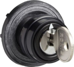 Cam switch operating head, Harmony K, 22mm, plastic, 45x45mm plate, matt black legend, key operated, KAC1S | 3389110483239