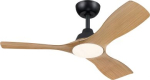 Fan Ceiling Light Olas, 30+24W, 42', 3000-6500K, 2650lm, IP20, black and wood 929004750401 | 8721103095961