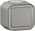 PLEXO PUSH BUTTON NO CONTACT - GREY - SURFACE 069720L | 3414971881952