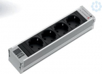 DK PSM Plus socket module, CEE 7/3 (type F), 4-way, black, non-switchable 7856100 | 4028177402553