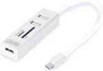 Digitus USB Type-C OTG 3-Port HUB and Card Reader | DA-70243 DA-70243 | 4016032425830