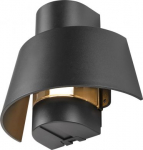 PHOTONI, wall-mounted light, conical, 1x max. 13W, E27, black 1007585 | 4024163280969