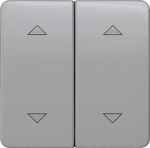 1+1 Shutter switch, 65x65mm, Mid-position, DELTA profil, Silver 5TG7987 | 4001869072302