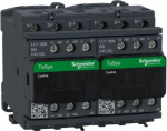 TeSys D reversing contactor, 3p(3 NO), AC-3, <= 440 V 9A, 24 V DC coil. range: TeSys - device short name: LC2D - contactor application: motor control, resistive load - utilisation category: AC-1, AC-3 - device presentation: preassembled with reversin ...