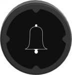 Push button head, Harmony XB4, metal, flush, black, 22mm, spring return, for harsh environment, mark ZB4BC28001RA | 3606480444135