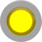 Head for illuminated push button, Harmony XB4, metal, yellow projecting, 30mm, universal LED, push-p ZB4FH83 | 3606489581787