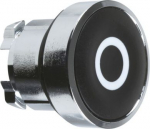 Head for non illuminated push button, Harmony XB4, metal, flush, black, 22mm, spring return, marked ZB4BA232 | 3389110887655