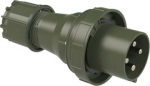 CEE Industrial plug 4x125A (3P+PE) 6h IP67 POWER TWIST green 044-6.U | 9003399359712