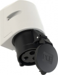 Wall mounted socket 3x32A (2P+PE) 7h IP44, black 123-7 | 9003399251771
