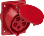 CEE-flanged socket 5x32A(3P+N+PE) 6h IP44/IP54 TT sloping red 425-6TT | 9003399233807