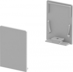High end caps for the GRAZIA 20 standard surface-mounted profile in anodised aluminium, white and black. Package contents: 2 pieces. 1000568 | 4024163188609