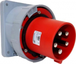 Industrial panel plug 5x125A (3P+N+PE) IP67 120x130mm red 745-6 | 9003399068119