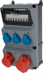 AMAXX Socket block, 1xCEE 32A 5P 400V, 1xCEE 16A 5P 400V, 3xSCHUKO 16A 230V, IP44 930030 | 4015394224099