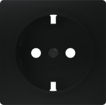 Socket outlet, 10/16A 250V, With screwless connection terminals, 55x55mm, soft black, DELTA i-system 5UB1511-0SB01 | 4001869583945