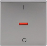 With imprint >0< and >I<. As cover for 2-pole or 3-pole flush-mounted on-off switch and 2-pole control on-off switch. Material stainless steel. Anti fingerprint. 2CKA001751A2961 | 4011395086322