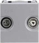 Insert/cover SAT 2 gang Silver - Zenit 2CLA225170N1301 | 8427238060477