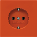 DELTA style, red SCHUKO socket outlet 10/16 A, 250V with increased touch protection cover plate 68 x 68 mm DELTA switches and socket outlets � design and quality to perfection from Siemens. Due to its eternally stylish shapes and a multitude of color ...